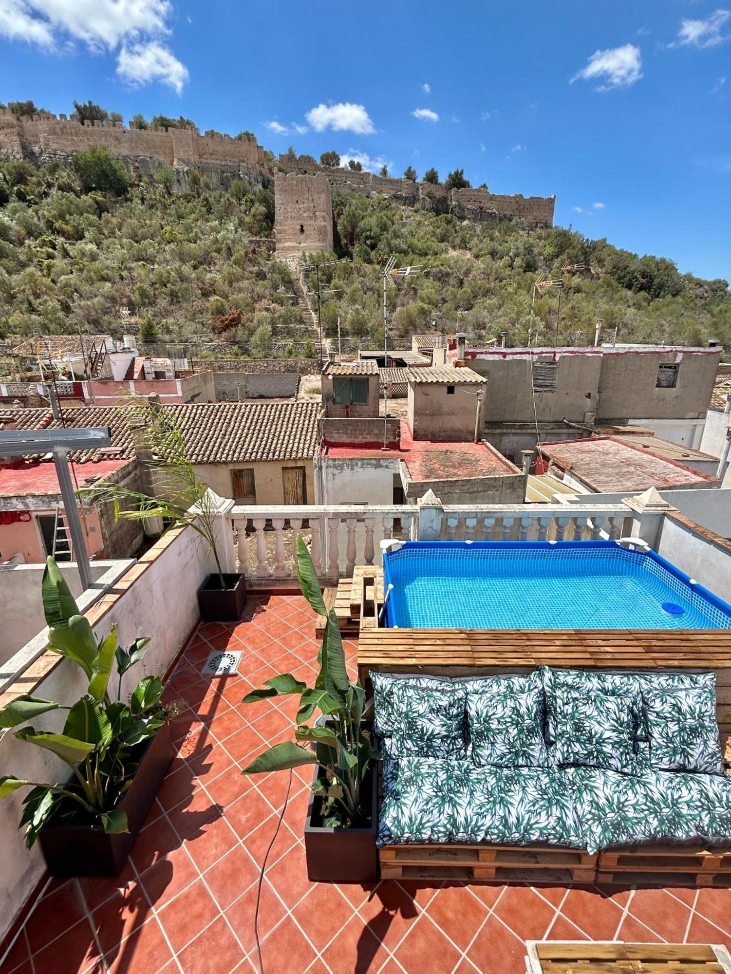 Casa Con Jacuzzi Y Piscina Con Vistas Al Castillo Corbera de Alcira Exterior foto
